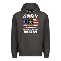 Smoke proud army national guard mom with american flag gift pullover hoodie Premium Hoodie - linhVisuals