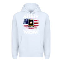 White proud army national guard mom with american flag gift pullover hoodie Premium Hoodie - linhVisuals