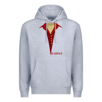 Heather Grey scarface Premium Hoodie - linhVisuals