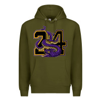 Army Green Mamba #24 Premium Hoodie - linhVisuals