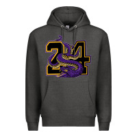 Charcoal Heather Mamba #24 Premium Hoodie - linhVisuals