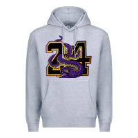 Heather Grey Mamba #24 Premium Hoodie - linhVisuals