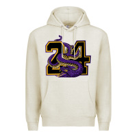 Oatmeal Heather Mamba #24 Premium Hoodie - linhVisuals