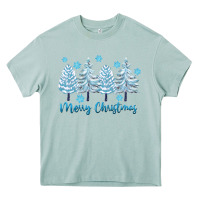 Arona merry christmas blue trees Heavy Core Tee - FaDigitalArtStudio