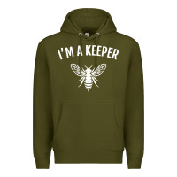 Army Green beekeeper im a keeper Premium Hoodie - linhVisuals
