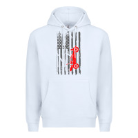 White rc racing american flag radio control rc car t shirt Premium Hoodie - linhVisuals