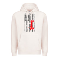 Pale Pink rc racing american flag radio control rc car t shirt Premium Hoodie - linhVisuals