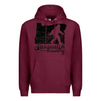 Burgundy sasquatch country   sasquatch Premium Hoodie - linhVisuals
