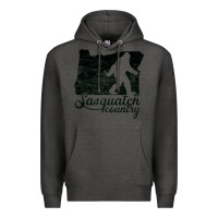 Charcoal Heather sasquatch country   sasquatch Premium Hoodie - linhVisuals