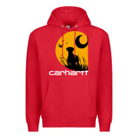 Red carhartt vintage company Premium Hoodie - linhVisuals