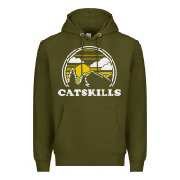 Army Green catskills new york vintage Premium Hoodie - linhVisuals