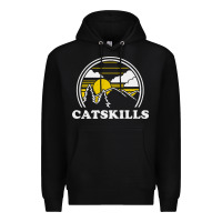 Black catskills new york vintage Premium Hoodie - linhVisuals