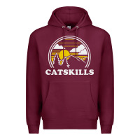 Burgundy catskills new york vintage Premium Hoodie - linhVisuals