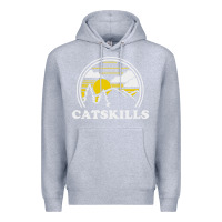 Heather Grey catskills new york vintage Premium Hoodie - linhVisuals