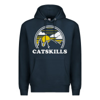 Navy catskills new york vintage Premium Hoodie - linhVisuals