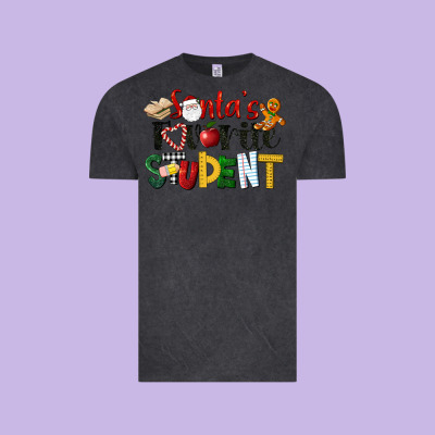 Santa's Favorite Student Christmas Vintage Tee Designed By Lillyallendesigns