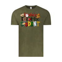 Vintage Olive santa's favorite student christmas Vintage Tee - LillyAllenDesigns