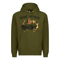Army Green defund the police Premium Hoodie - linhVisuals