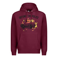 Burgundy defund the police Premium Hoodie - linhVisuals