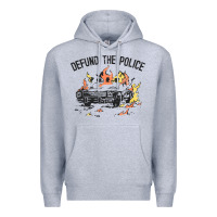 Heather Grey defund the police Premium Hoodie - linhVisuals