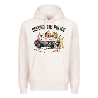 Pale Pink defund the police Premium Hoodie - linhVisuals