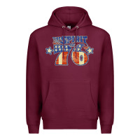Burgundy spirit of 76    bicentennial Premium Hoodie - linhVisuals