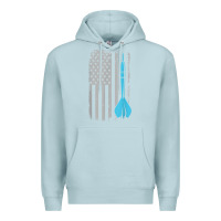 Blue Mist throwing darts   vintage usa american flag for dart players t shirt Premium Hoodie - linhVisuals