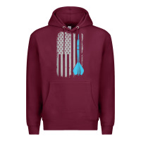 Burgundy throwing darts   vintage usa american flag for dart players t shirt Premium Hoodie - linhVisuals