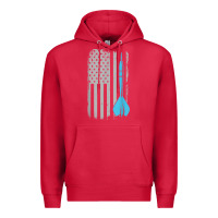 Cardinal throwing darts   vintage usa american flag for dart players t shirt Premium Hoodie - linhVisuals