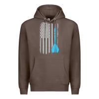 Coffee throwing darts   vintage usa american flag for dart players t shirt Premium Hoodie - linhVisuals