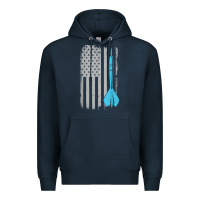 Navy throwing darts   vintage usa american flag for dart players t shirt Premium Hoodie - linhVisuals