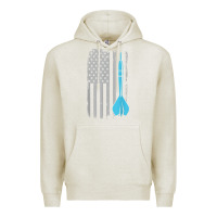 Oatmeal Heather throwing darts   vintage usa american flag for dart players t shirt Premium Hoodie - linhVisuals
