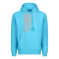 Ocean Blue throwing darts   vintage usa american flag for dart players t shirt Premium Hoodie - linhVisuals