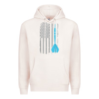 Pale Pink throwing darts   vintage usa american flag for dart players t shirt Premium Hoodie - linhVisuals