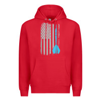 Red throwing darts   vintage usa american flag for dart players t shirt Premium Hoodie - linhVisuals