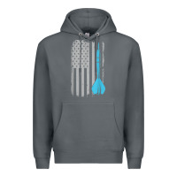 Rock throwing darts   vintage usa american flag for dart players t shirt Premium Hoodie - linhVisuals