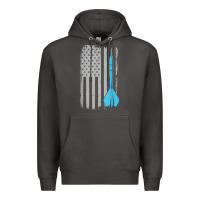 Smoke throwing darts   vintage usa american flag for dart players t shirt Premium Hoodie - linhVisuals