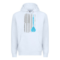 White throwing darts   vintage usa american flag for dart players t shirt Premium Hoodie - linhVisuals