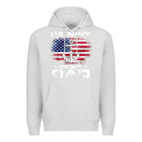 Dove Grey u.s navy proud dad with american flag gift veteran day t shirt Premium Hoodie - linhVisuals