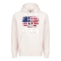 Pale Pink u.s navy proud dad with american flag gift veteran day t shirt Premium Hoodie - linhVisuals
