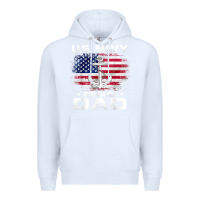 White u.s navy proud dad with american flag gift veteran day t shirt Premium Hoodie - linhVisuals