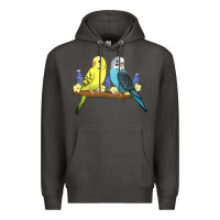 Smoke cute budgies Premium Hoodie - linhVisuals