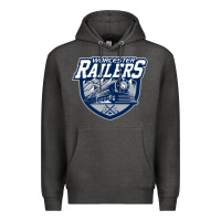 Charcoal Heather worcester railers Premium Hoodie - linhVisuals