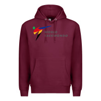 Burgundy world taekwondo sports Premium Hoodie - linhVisuals