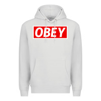 Dove Grey obey Premium Hoodie - linhVisuals