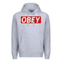 Heather Grey obey Premium Hoodie - linhVisuals