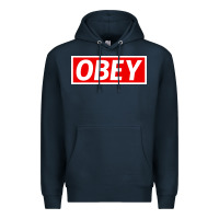 Navy obey Premium Hoodie - linhVisuals