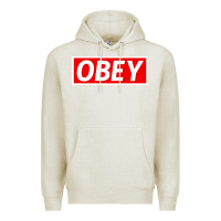 Oatmeal Heather obey Premium Hoodie - linhVisuals