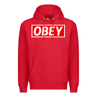 Red obey Premium Hoodie - linhVisuals