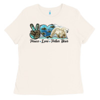 Bone peace love polar bear Ladies Tee - LillyAllenDesigns